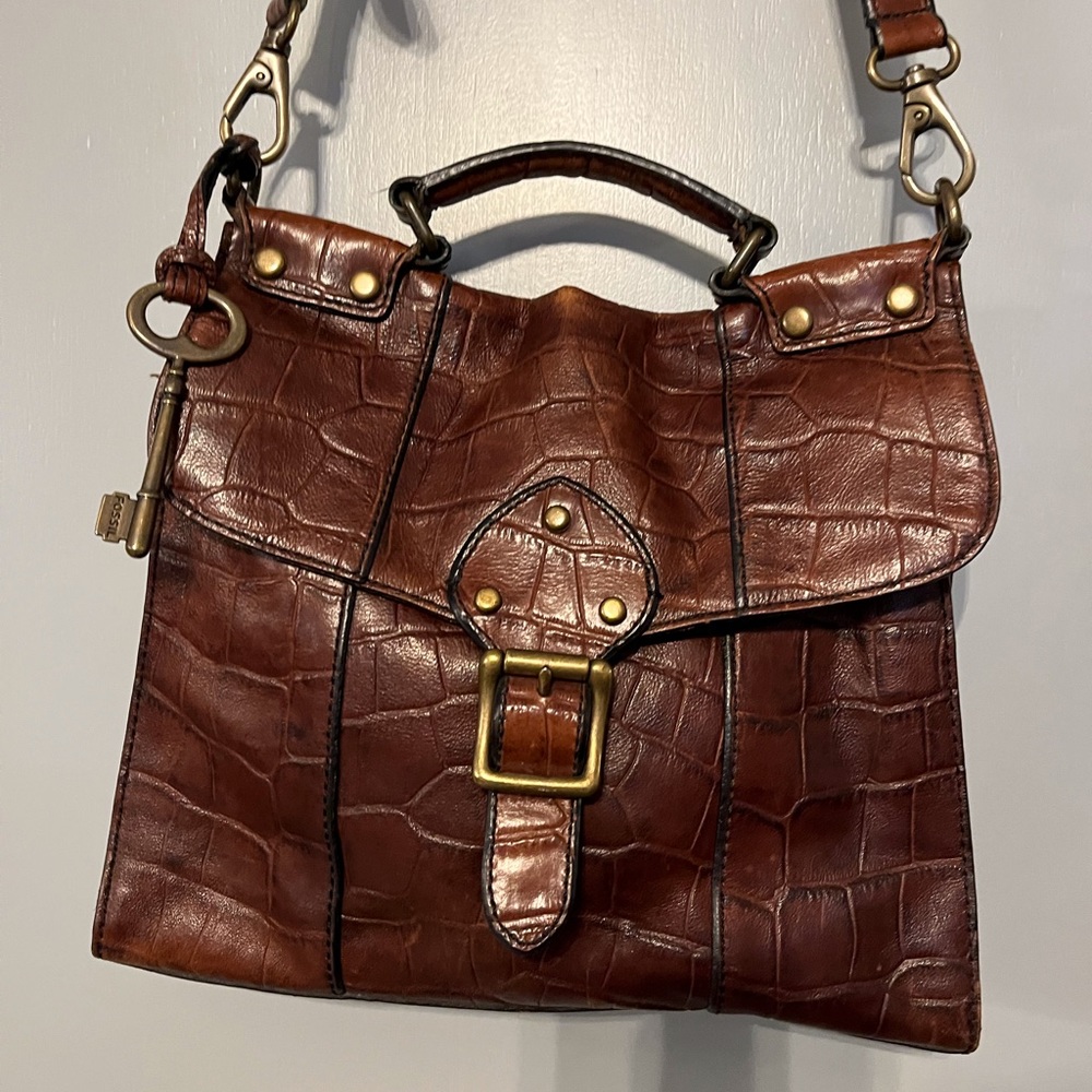Vintage Fossil Crocodile VRV Flap Excellent Condition